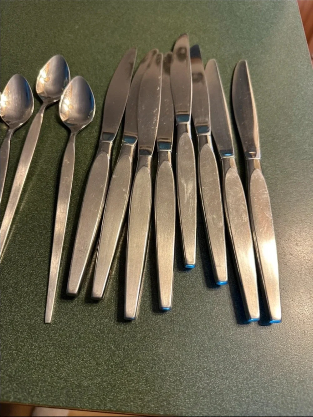 Stainless Steel Flatware Knife and Spoon Set - Silver, bundle of 37 pieces